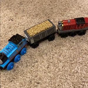 Special Gold Mine Thomas trains. Gold dusted.